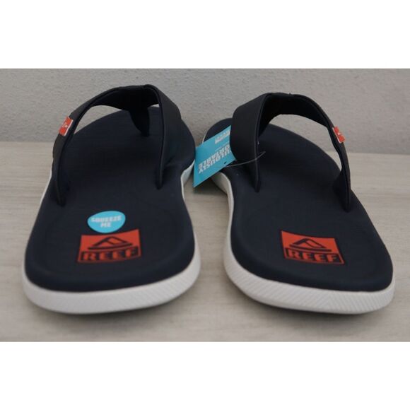 Reef CJ6599 Men's Sz 10 Navy/White/Orange Santa Ana Flip-Flop Thong Sandals - Picture 3 of 12
